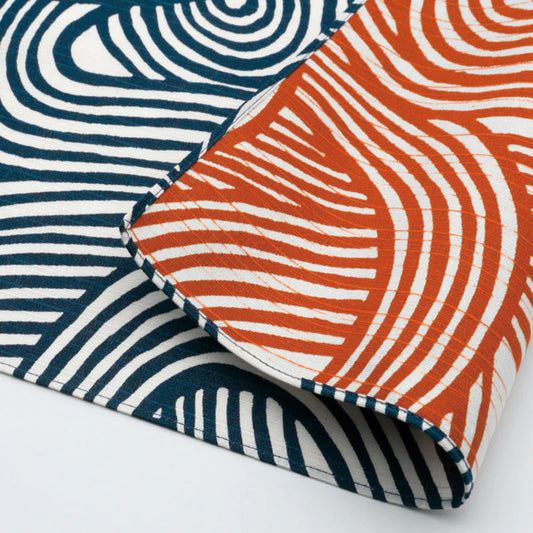 Furoshiki - Reversible Knot - Blue + Orange