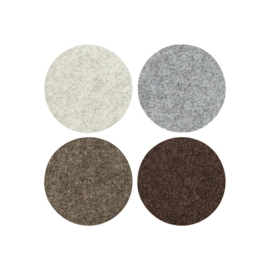 Round Felt Coaster Set - Earth