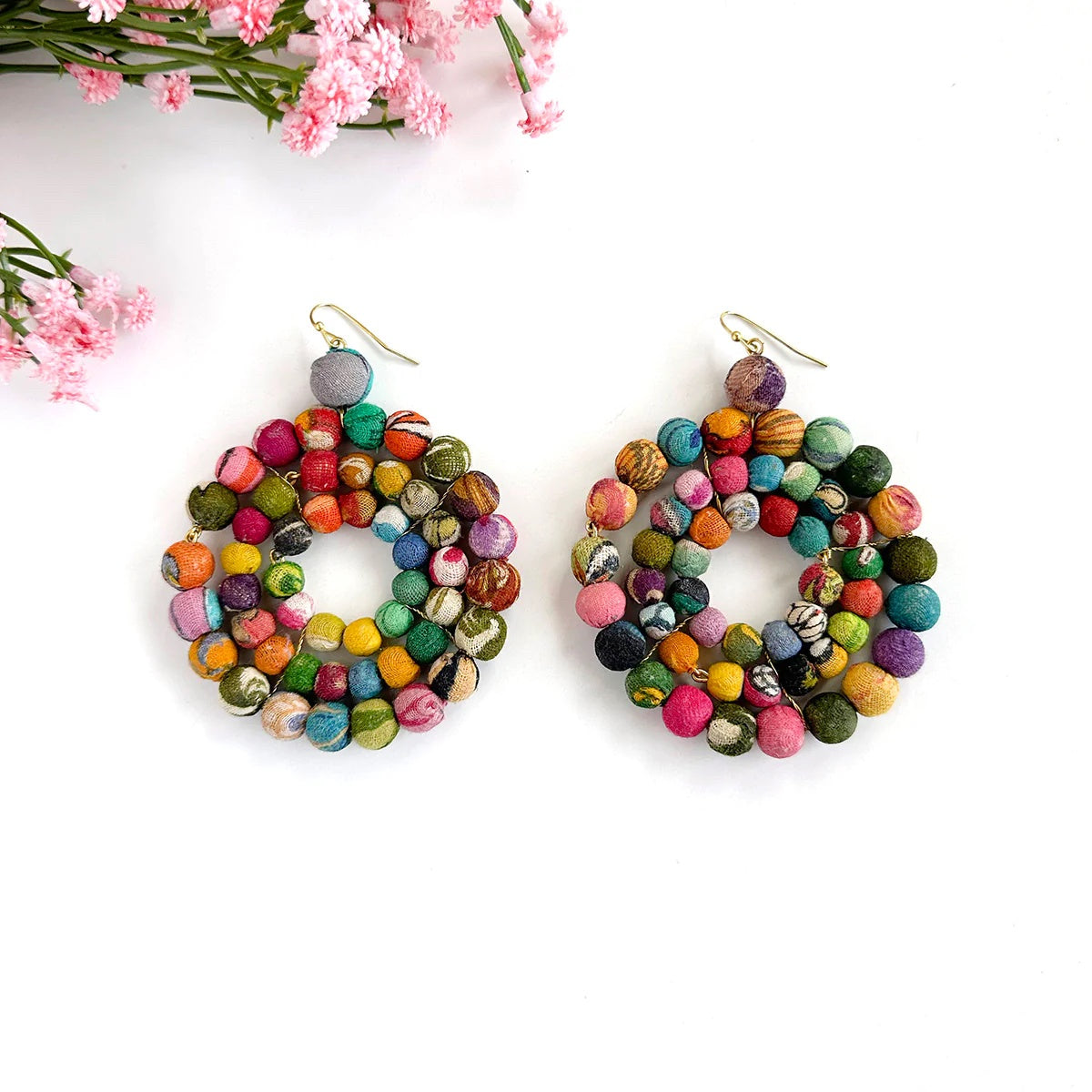 Concentric Kantha Earrings
