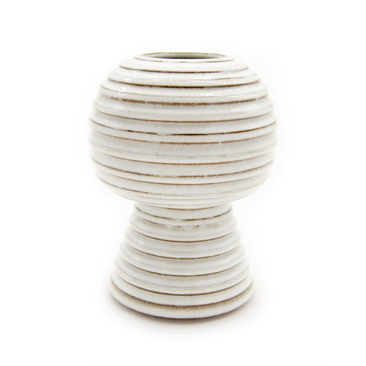 Horizontal Ridged Mushroom Vase by Kristen Erickson