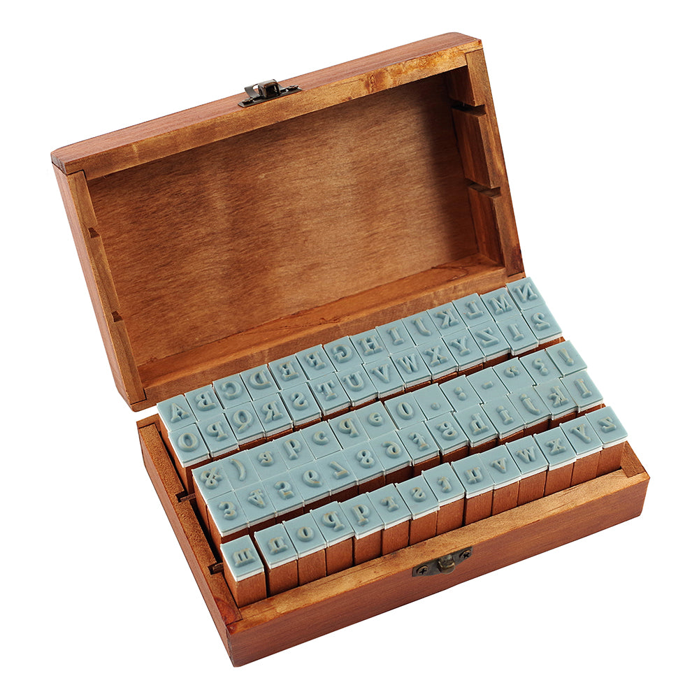 Letterpress Alphabet Rubber Stamp Set