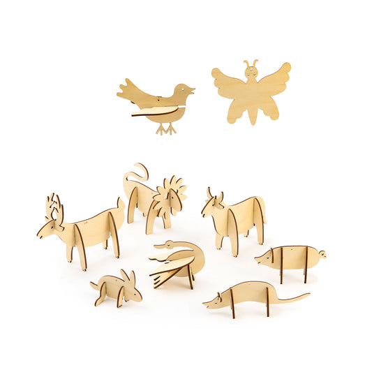 Folk Art Animals Decoration Kit