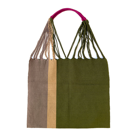 Cotton Market Tote - Heather / Verde
