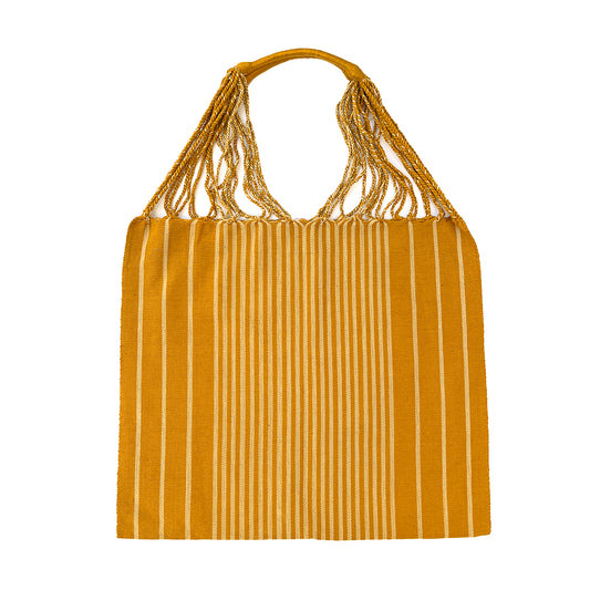 Cotton Market Tote - Mustard Stripe