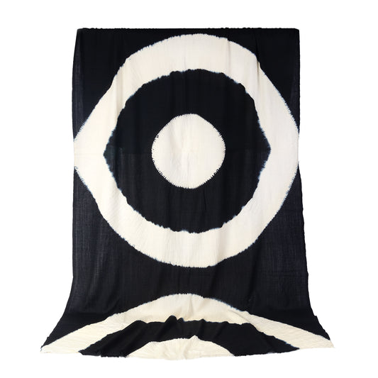 Broken Bullseye Scarf - White on Black