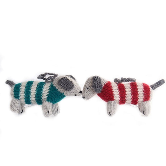 Dachsund in Sweater Ornament (Assorted Colors)