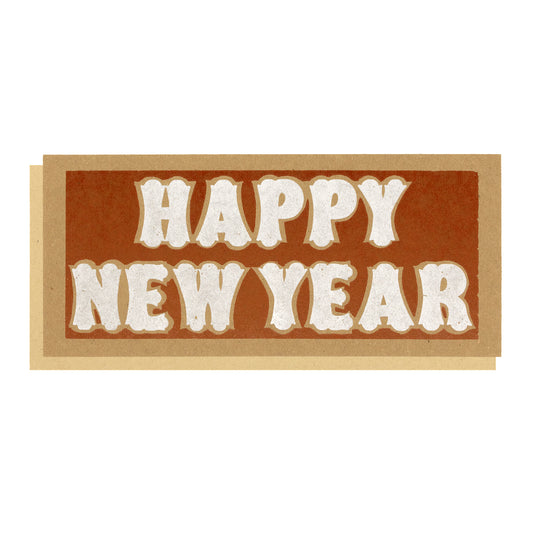 Happy New Year Letterpress Card
