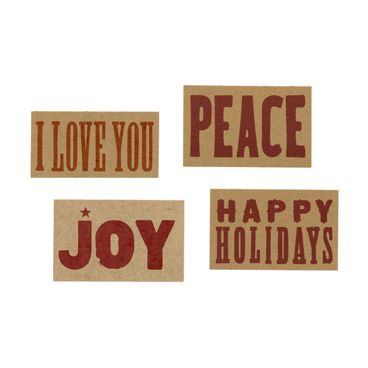 Letterpress Holiday Gift Tags (10 pack)