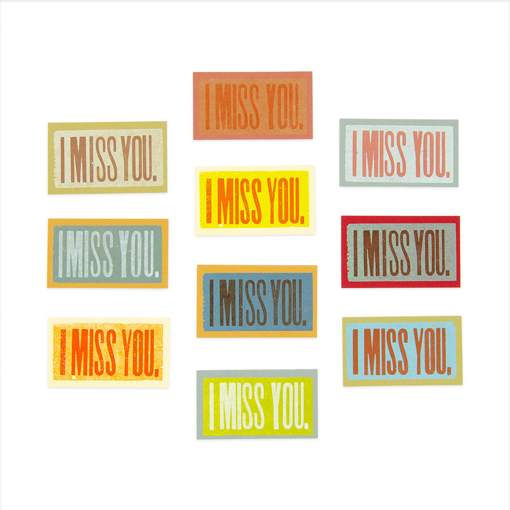 Mini Cards with Envelopes (10 pack) - I Miss You