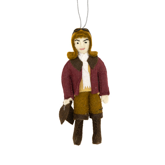 Amelia Earhart Ornament