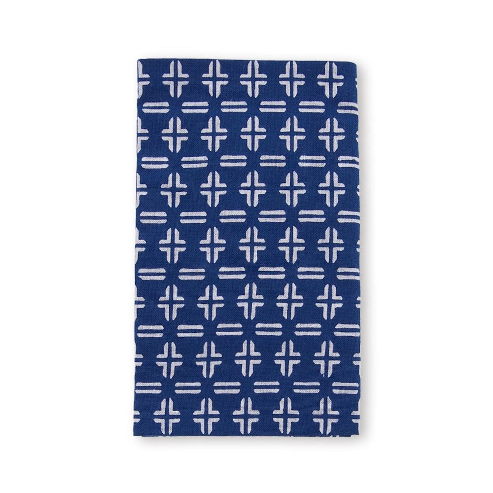 Tenugui Utility Cloth - Blue Crosses