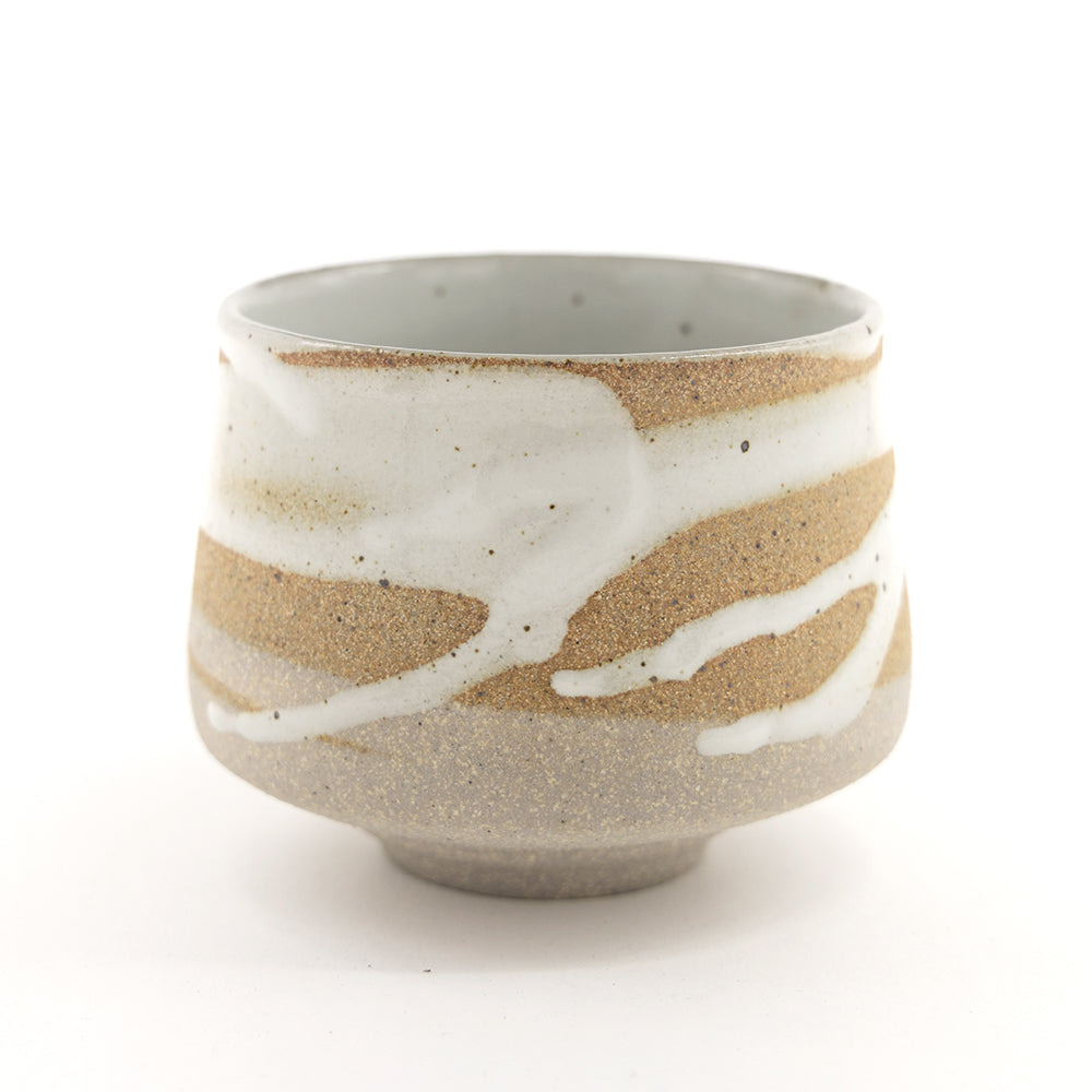 Matcha Bowl by WM Craftworks - Sand and White
