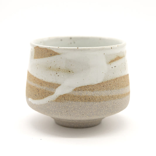 Matcha Bowl by WM Craftworks - Sand and White